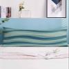 Abstract Body Pillowcase, Soft Bed Throw Pillow Covers Luxury Decorative Sofa Couch Long Lumbar Bolster Pillow Sham Cushion Case with Envelope Closure, Gradient Turquoise Wave Stripes 20"x54" view 2