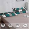 Turquoise King Size Pillowcases,Soft Bed Throw Pillow Covers Sham Decorative Sofa Couch Long Body Lumbar Bolster Cushion Case Envelope Closure,Abstract Middle Century Black Grey White 20"x40" view 4