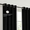 BULBUL Black Gold Color Block Window Curtains Panels 96 inches Long Velvet Farmhouse Drapes for Bedroom Living Room Darkening Treatment with Grommet Set of Black Gold view 2