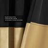 BULBUL Black Gold Color Block Window Curtains Panels 96 inches Long Velvet Farmhouse Drapes for Bedroom Living Room Darkening Treatment with Grommet Set of Black Gold view 3