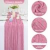 20 Pack Dusty Rose Cheesecloth Table Runner 120 Inch 10FT Rustic Boho Gauze Cheese Cloth Table Runner for Wedding Party Baby Shower Thanksgiving Christmas Decoration view 3