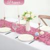 20 Pack Dusty Rose Cheesecloth Table Runner 120 Inch 10FT Rustic Boho Gauze Cheese Cloth Table Runner for Wedding Party Baby Shower Thanksgiving Christmas Decoration view 4