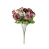 1 Bunch Artificial Flower Realistic Looking 5 Forks Simulation Peony Flower Wedding Decoration Home Decor Valentine's Day/Mother's Day/Christmas/Birthday Gifts (Coffee) view 4
