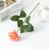 Artificial Flower with Green Leaves Realistic Looking Multiple Layers Petals Real Touch Rose Branch Stem Simulation Flower Decoration Home Decor Valentine's Day/Christmas/Birthday Gifts (Yellow) view 2
