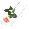 Artificial Flower with Green Leaves Realistic Looking Multiple Layers Petals Real Touch Rose Branch Stem Simulation Flower Decoration Home Decor Valentine's Day/Christmas/Birthday Gifts (Yellow) view 3