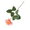 Artificial Flower with Green Leaves Realistic Looking Multiple Layers Petals Real Touch Rose Branch Stem Simulation Flower Decoration Home Decor Valentine's Day/Christmas/Birthday Gifts (Yellow) view 4