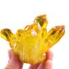 VIDECOR Natural Yellow Phantom Ghost Quartz Citrine Crystal Cluster Specimen Yellow Quartz Cluster Crystal Cluster Feng Shui Home Decoration Citrine Crystal Cluster,200g view 1