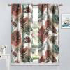 Mid Century Bohe Tropical Leaf Curtains, Abstract Geometric Pattern Boys and Girls Bedroom Living Room Dormitory Window Curtains 42x63in view 4