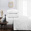 Sheet Set 4 Piece - Cal King Size Cotton Bed Sheets 400TC Egyptian Quality Sheets - Fits Upto 16" Deep Pocket Mattress, Long Staple & Extra Soft Sheets and Pillow Cases - White Solid. view 2