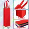 Abbylike 48 Pcs Colorful Wine Gift Bag Bulk Single Wine Bag Non Woven Wine Gift Bags Reusable Wine Bottle Bag with Handle for Christmas Party Holiday Birthday Wedding Birthday, 8 Colors view 2