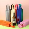 Abbylike 48 Pcs Colorful Wine Gift Bag Bulk Single Wine Bag Non Woven Wine Gift Bags Reusable Wine Bottle Bag with Handle for Christmas Party Holiday Birthday Wedding Birthday, 8 Colors view 3