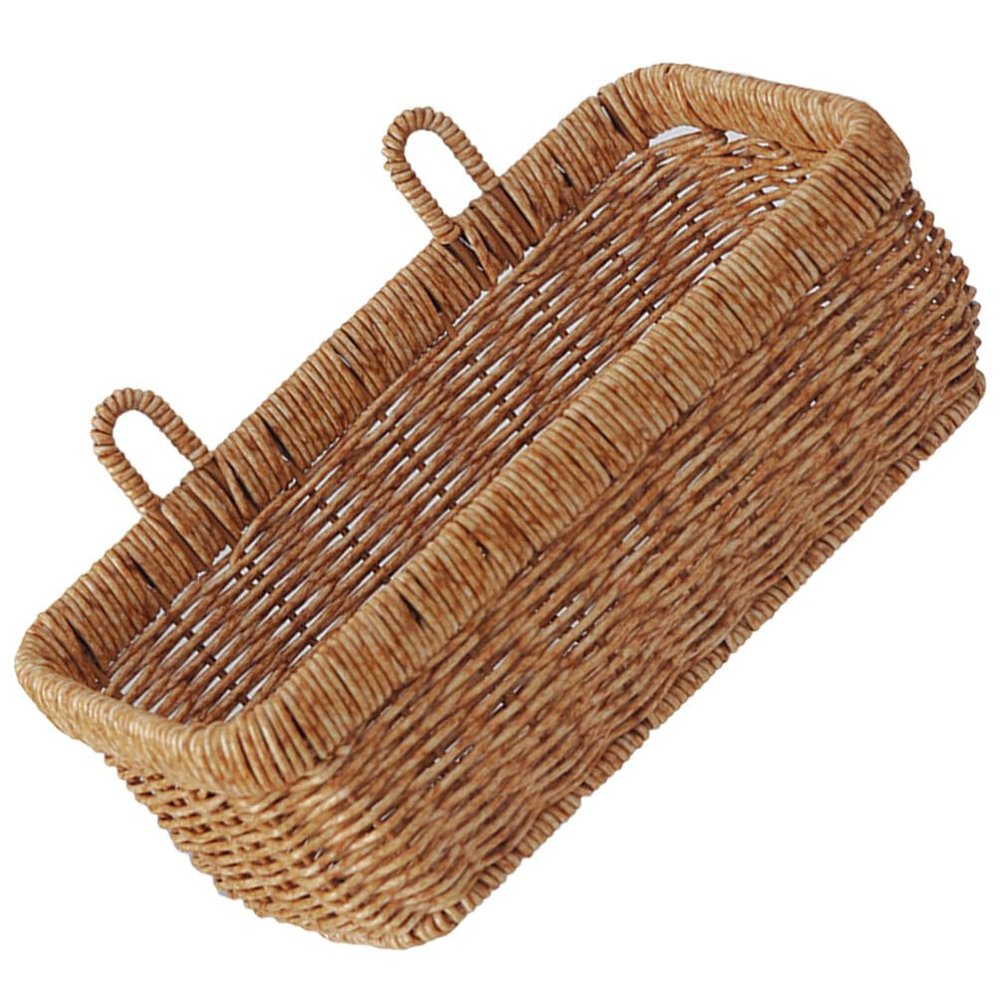 BESTonZON Hanging Woven Storage Basket Vegetable Fruit Keeper Veggies Onion Basket Wall Mount Organizer Entryway Mail Letter Holder Plant Rattan Bin for Home