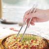 QANYEGN 1 Pair Chopsticks, Stainless Steel chopstick, 6.9in Tableware Cutlery for Home, Kitchen Use. view 3