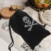 LIFKOME 20pcs Pirate Bags with Drawstring 6x4.5 Inches Suede Pirate Goodie Bags for Pirate Party Favors Black Polyester Pirate Theme Loot Treasure Backpacks Bags Drawstring Bags view 4