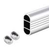 RENLXFI Thickened Closet Bar, for Both Inside and Outside The Closet, Wardrobe Rod Holder, Aluminum Alloy Clothes Hanging Bar Rail, Easy Install (Size : 120cm/47.2in) view 1