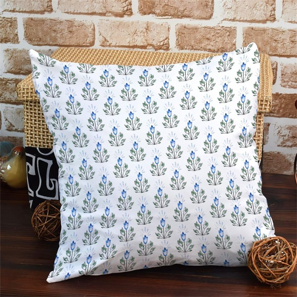MangGou Botanical Floral Nymphaea Lotus Farmhouse Throw Pillow Water Lily White Linen Cushion Cover Home Decorative Accent Pillow with Zipper 22x22in (84zcvl84u9cp)