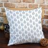 MangGou Botanical Floral Nymphaea Lotus Farmhouse Throw Pillow Water Lily White Linen Cushion Cover Home Decorative Accent Pillow with Zipper 22x22in (84zcvl84u9cp) view 1