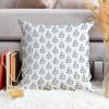 MangGou Botanical Floral Nymphaea Lotus Farmhouse Throw Pillow Water Lily White Linen Cushion Cover Home Decorative Accent Pillow with Zipper 22x22in (84zcvl84u9cp) view 2