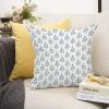 MangGou Botanical Floral Nymphaea Lotus Farmhouse Throw Pillow Water Lily White Linen Cushion Cover Home Decorative Accent Pillow with Zipper 22x22in (84zcvl84u9cp) view 4