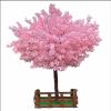 ESRADA Heart-Shaped Cherry Sakura Tree Romantic Japanese Cherry Blossom Tree Decoration Pink Artificial Cherry Blossom Tree Light Pink Tree Indoor Outdoor Home Office Party 1.8m/6FT view 3