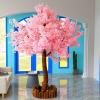 ESRADA Heart-Shaped Cherry Sakura Tree Romantic Japanese Cherry Blossom Tree Decoration Pink Artificial Cherry Blossom Tree Light Pink Tree Indoor Outdoor Home Office Party 1.8m/6FT view 4