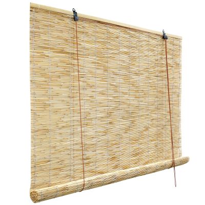 HIAPES Bamboo Blinds - Outdoor Patio Shades, Sun Protection, Breathable for Decks, Porches, Balconies & Backyards