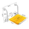 Wall Mounted Shower Seat with Grab Bar Folding Shower Stool Shower Chair Stainless Steel Bathroom Shower Bench for Inside Shower, Adults, Elderly, Pregnant, Entryway (150 KG Weight Capacity) view 2