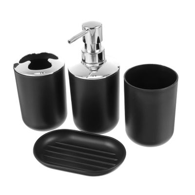 JOINPAYA 1set Plastic Bathroom Accessories for Daily Washing Needs Toiletry Supplies Includes Cup Lotion Bottle and Soap Tray Practical and Convenient for Home Dormitory and Hotel Use