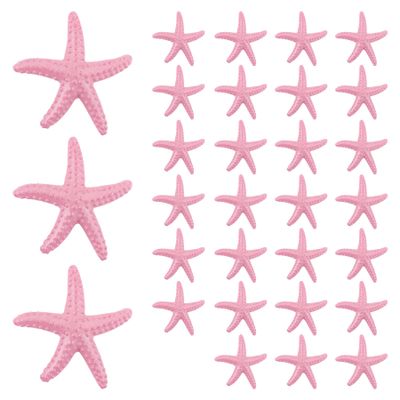 AUEAR, 30 Pack Pink Resin Pencil Finger Starfish Ornament Decor for Wedding Home Decoration