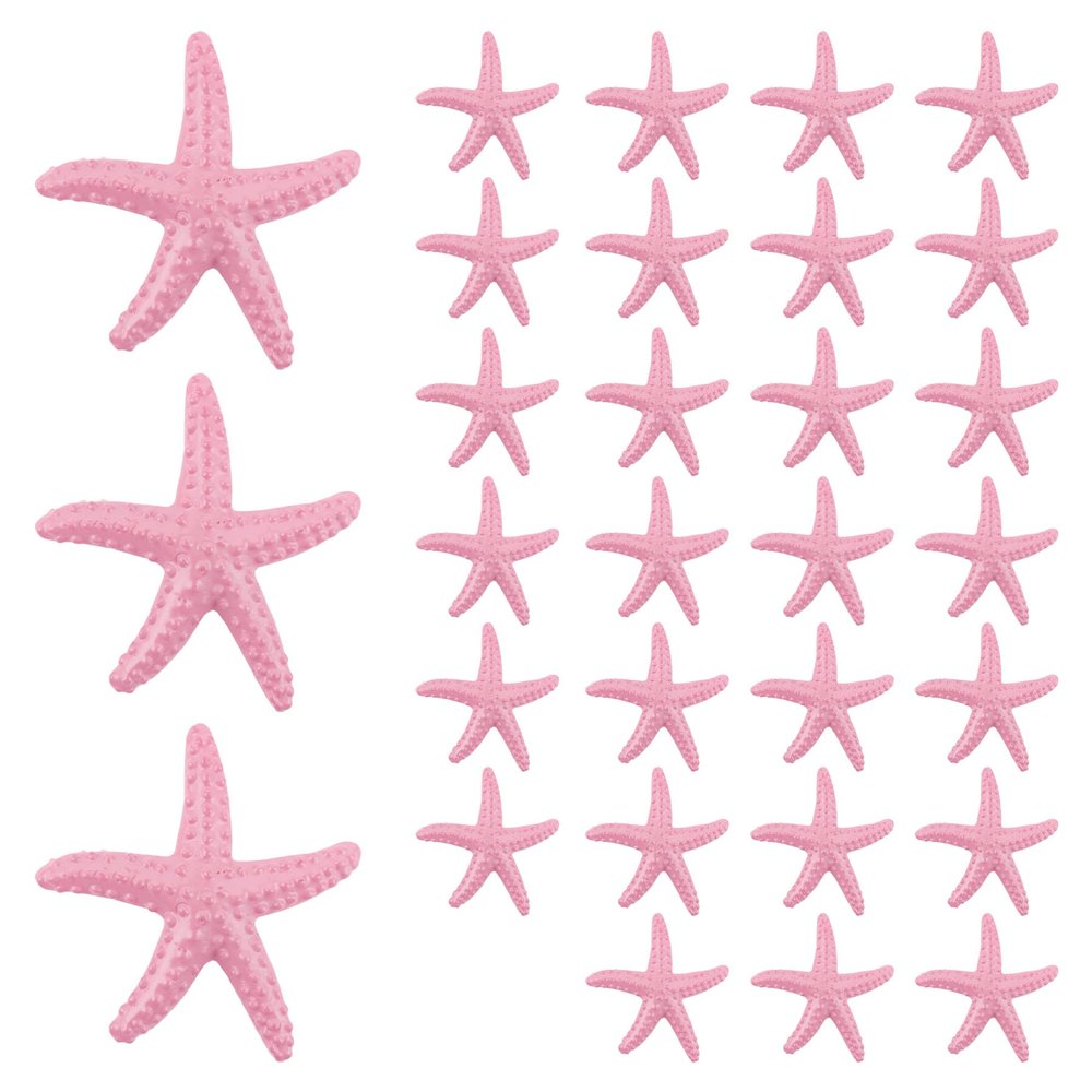 AUEAR, 30 Pack Pink Resin Pencil Finger Starfish Ornament Decor for Wedding Home Decoration