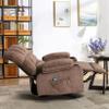 Adjustable Recliner Chair Massage Sofa Chair with Heated Function, Home Theater Single Recliner with 2 Cup Holders and Side Pocket, USB Port, Hold up to 300LBS, Brown view 3