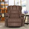 Adjustable Recliner Chair Massage Sofa Chair with Heated Function, Home Theater Single Recliner with 2 Cup Holders and Side Pocket, USB Port, Hold up to 300LBS, Brown view 4
