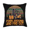 Certified Forklift Operator Fork Around And Find Out Throw Pillow view 1