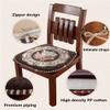 1/4/6/8 Packs Dining Chair Cushion with Ties, U Shape Seat Cushion Kitchen Chairs Non Slip Chair Pads/Office Seat Cushions with Zipper, Washable (Color : Wine red-A, Size : 44 * 42cm(8 Packs)) view 3