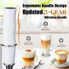 Nahida Rechargeable Milk Frother Wand for Coffee Include Stand - White view 3