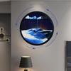 17.3'' Moving Sand Art Decor, 360 Rotating 3D Sand Painting Wall Art Mounted Glass Crafts 3D Deep Sea Sandscape Living Room Decoration Flowing Sand Gift Relaxing Mood for Home Office Decoration view 3