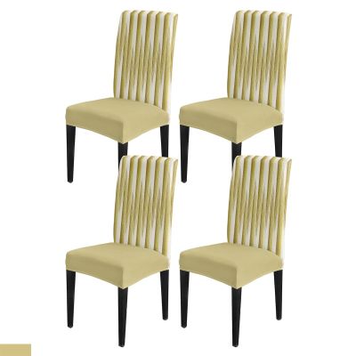 Abstract Golden Brush Dining Chair Covers Set of 4, Stretch Chair Protector Slipcovers Kitchen Chair Seat Covers Washable Chair Cover for Dining Room Party Holiday Mminimalis Geometric
