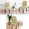 Abstract Golden Brush Dining Chair Covers Set of 4, Stretch Chair Protector Slipcovers Kitchen Chair Seat Covers Washable Chair Cover for Dining Room Party Holiday Mminimalis Geometric view 2
