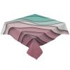 YOKOU Rectangle Tablecloth, Abstract Beach Modern Geometric Green Pink Waterproof Wrinkle Resistant Dinning Table Cloth Cover for Outdoor and Indoor, 60x60 Inch view 1
