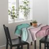 YOKOU Rectangle Tablecloth, Abstract Beach Modern Geometric Green Pink Waterproof Wrinkle Resistant Dinning Table Cloth Cover for Outdoor and Indoor, 60x60 Inch view 3