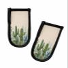 2 Pcs Tropical Cactus Cast Iron Handle Covers, Pan Pot Holders for Kitchen Summer Green Beige Hot Handle Cover Heat Insulation Sleeves Mitt for Baking Cookware view 1