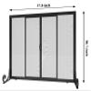 Fire Beauty Fireplace Screen, Wrought Iron Mesh, Baby Safe Spark Guard Protector with 2-Doors Large Flat Guard Screens (37.8 x 30.7 Inch) view 3