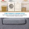 2 Pieces Club Chair Slipcover,Jacquard Leaf Pattern Round Barrel Chair Cover High Stretch Armchair Covers Non Slip Tub Chair Cover All-Inclusive Single Sofa Protectors for Living Room (Color : Bean G view 4