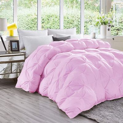Home Decorative 1000-TC Pinch Pleated Down Alternative Comforter Alaskan King 120"x132" Inches 1-pc Comforte & 2pc Pillow Shams, 600 GSM Micro Fill & 4-8 Corner Tabs & Very Soft Fill Power