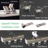 LIYI929GP Ceiling Or Wall Mount Curtain Tracks - 2M 3M 6M Ceiling Track for Curtains - Flexible Room Divider Curtain Rods - Aluminum Alloy Curtain Track Rail Set with Roller Hooks, Easy to Install view 3