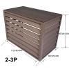 Air conditioner fence,radiator covers ,Water-Resistant Anti-Hail Windproof Design, fence to hide air conditioner, Noise Reduction, Applicable to air conditioner outdoor unit ( Color : Brown flat roof view 2