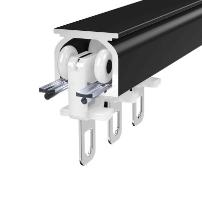 Ceiling Or Wall Mount Curtain Tracks - 2M 3M 6M Ceiling Track For Curtains - Flexible Room Divider Curtain Rods - Aluminum Alloy Curtain Track Rail Set With Roller Hooks, Easy To Install