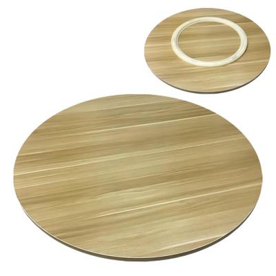 20 24 28 32 36 39 Inch Wooden Rotating Serving Tray For Dining Table, With Silent Bearing Base Lazy Susan Turntable, Sturdy And Smooth Running Round Rotating Dining Table Tray