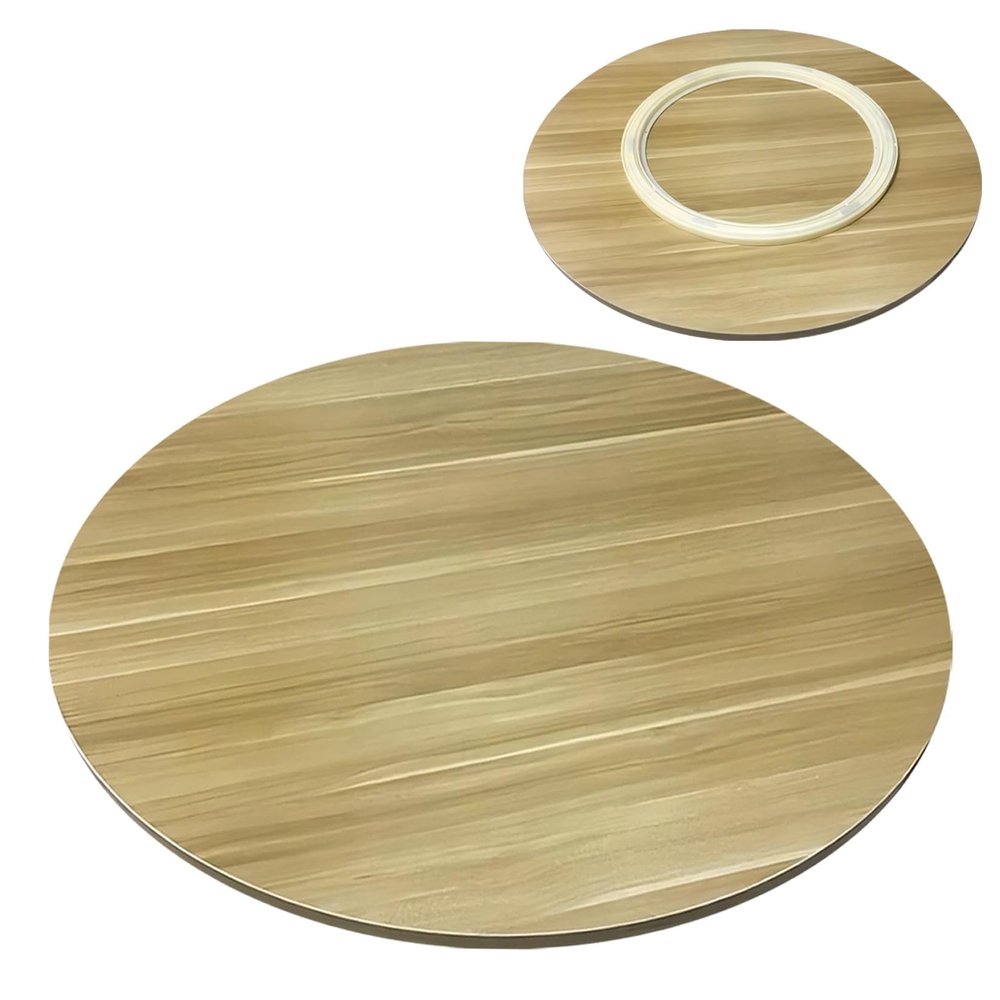 20 24 28 32 36 39 Inch Wooden Rotating Serving Tray For Dining Table, With Silent Bearing Base Lazy Susan Turntable, Sturdy And Smooth Running Round Rotating Dining Table Tray