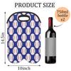 Baseball American Sport 2-Bottle Wine Gift Tote Carrier Sleeve USA Neoprene Wine Tote Bags Holder Cooler Wine Lover Gift view 2